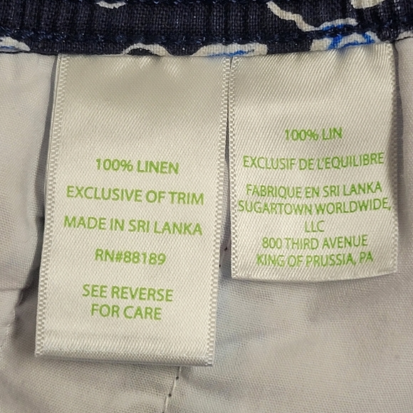 Lilly Pulitzer Taron Mid Rise Linen Pant Size Medium. - Picture 7 of 13